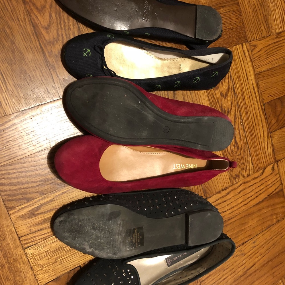 Lot of flats j. Crew Nine West Steve Madden